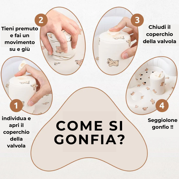 Seggiolone gonfiabile per bimbi - Teddyloo
